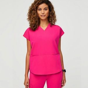Figs Shocking Hot Pink Rafaela Remix scrub top XS